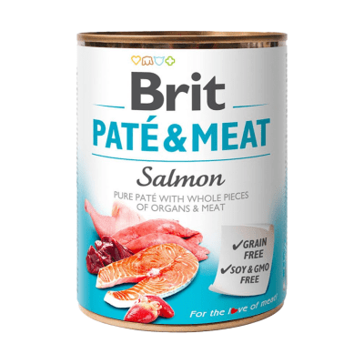Lata Brit Care Dog Pate & Meat Salmon 800gr1