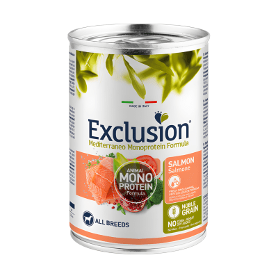 Lata Exclusion Perro Salmon