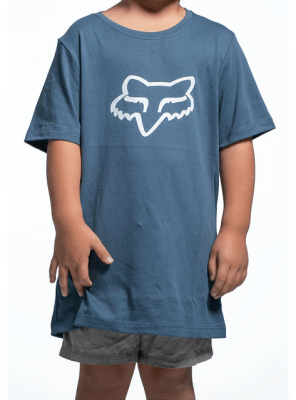 Polera Lifestyle Infantil Legacy Head Azul Fox1