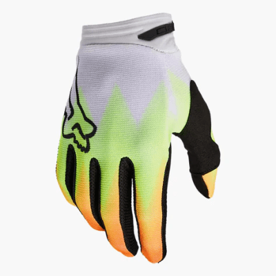 Guantes Moto 180 Statk Blanco/Amarillo Fox1