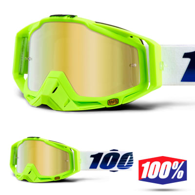 ANTIPARRA 100% RACECRAFT GOGGLE GP21 - MIRROR GOLD LENS