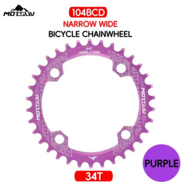 CORONA 34T MORADA 104BCD forma redonda