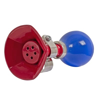 BOCINA DE AIRE METAL CON ROJO Y AZUL JK