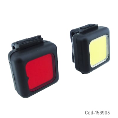Set De Luz Para Bici LED, Delantera Y Trasera, Modelo FT-3028, Recargable Type-C.