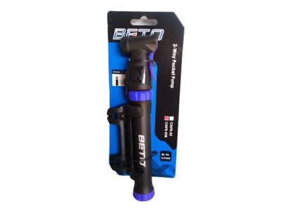 Bombin BETO Resina DobleA ccion 80 PSI C/ Adaptador para Inflar Pelotas y Soporte al marco.