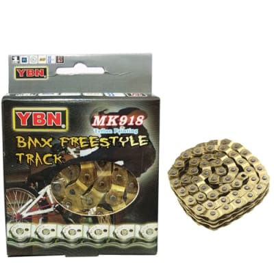 CADENA MEDIO ESLABON SINGLE SPEED BMX YABAN (GOLD)