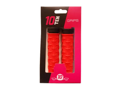 Puños 10TEN Kraton Fluor Red/Black 125mm.