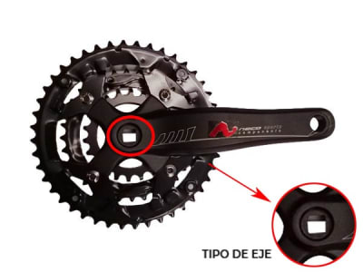 Volante Neco, Aluminio, 22/32/44TX170mm, coronas Desmont, 8/9 Vel. Perforacion motor NO ROMBO
