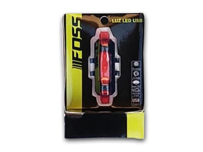 Luz Trasera FOSS Rojo USB 15 Lumens 4 Funciones 5 Leds.