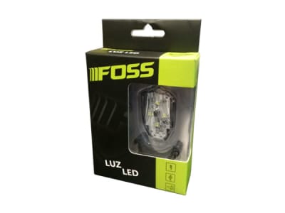 Luz Delantera FOSS Led Blanca, USB, 50 Lumens, 4 Funciones, 4 Leds.