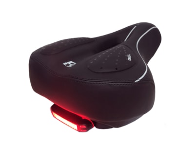Asiento R-ONE, Acolchado, con Luz en 2 colores (rojo y azul) 8 funciones, Prostático, Black