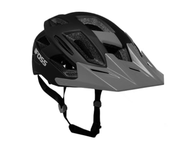 Casco FOSS F7 Enduro InMold Matt Black-Gray, c/Luz (3 Func), M/L(58-61cm)