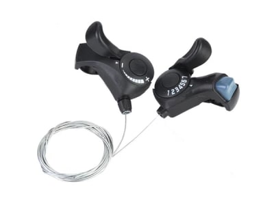 Manillas de Cambio SAIGUAN KD30, Index, 7 Vel. Black