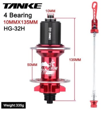 MAZA TRASERA TANKE sellada de 32H 10X135MM (SUENA FUERTE)1
