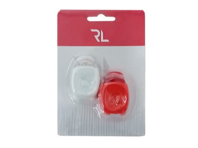 Set Luces RL Silicona. 2 LED,Trasera y Delantera. Pilas Incluidas.
