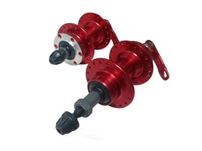 Juego Mazas Aluminio Atornilladas para Disco 36H, Rojo Anodizado.