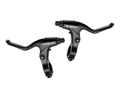 Manillas de Freno RADIUS, VL801D, Aluminio, 2.5 dedos, Black