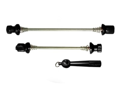 Set Agujas Bloqueo Safety RIDER ACE, Delantera 145mm, Trasera 183mm, Black