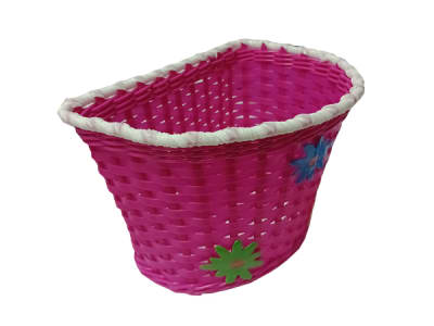 Canasto para Bicicleta Niña, Plastico, Aro 12/16, Flowers1