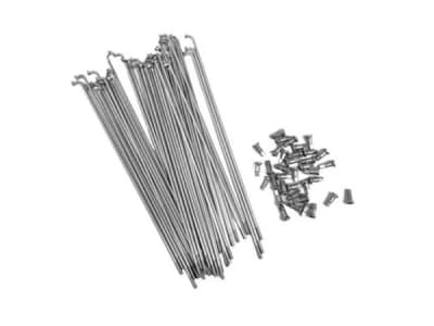 Gruesa de Rayos 10TEN, Acero UCP, 14x270mm con Nipples 16mm, Silver. UNIDAD