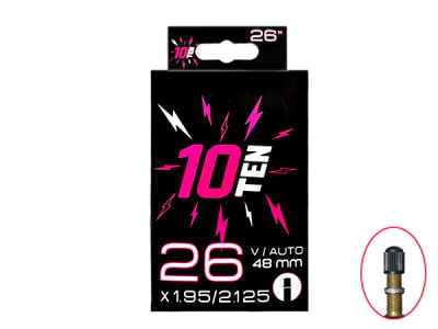 Camara 10TEN 26x1.95/2.125 Valvula de Auto Metalica 48mm