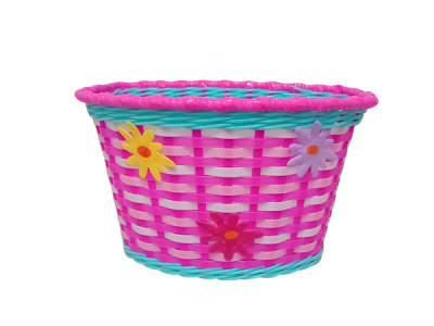 Canasto para Bicicleta Niña, Plastico, Aro 16, Pink1