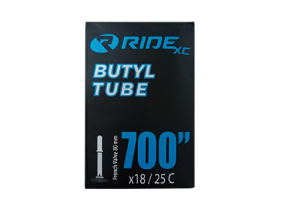 Camara RIDEXC Butyl 700x18/25C, VF 80mm, Incluye Cubre Llanta