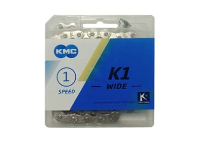 Cadena KMC, K1 Wide, , 1/2 x 1/8, 112 Links, 1 Vel, Silver