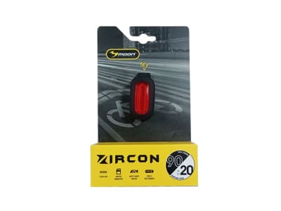 Luz Trasera MOON, Zircon, LED High Brightness, 90 LM, Recarga USB 2:00 hrs, Duracion 20hrs, Red