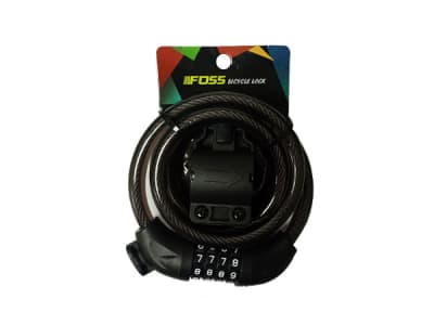 Candado FOSS Espiral con Clave 4 digitos12x1200mm, Recubierto