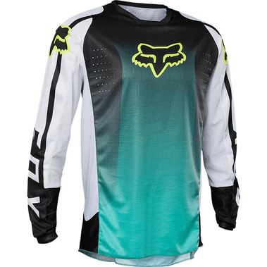 Polera Moto 180 Leed Celeste/Blanco Fox1