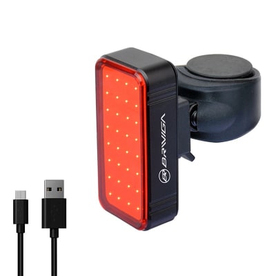 LUZ TRASERA USB ROJA EBL-3359 50 LUMENES RECARGABLE
