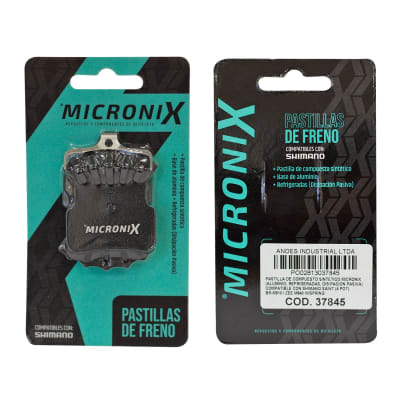 PASTILLA DE COMPUESTO SINTETICO MICRONIX COMP CON SHIMANO SAINT (4 POT) BR-M810 / ZEE M640 W/SPRING1