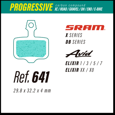Pastillas LESS BRAKES Progressive Carbon 641 | Sram Red, Force, Rival AXS1