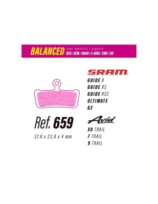 Pastillas LESS BRAKES Balanced 659 | Sram Guide - Ultimate - G2