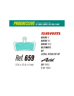 Pastillas LESS Brakes Progressive Carbon 659 | Sram Guide - Ultimate - G2