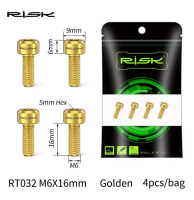 Pernos RISK M6X16mm  de titanio1