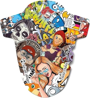 Riesel Design Criss:Cross Stickerbomb 2018 Guardabarros Mudguard Delantero