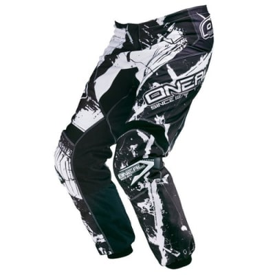 PANTALON ONEAL ELEM SHOCKER BLK/WHT SIZE: 28 YOUTH