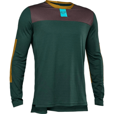 Polera Bicicleta Defend Manga Larga Esmeralda Fox1