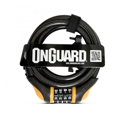 CANDADO SEGURIDAD ONGUARD NEONS 180X12MM ORANGE1