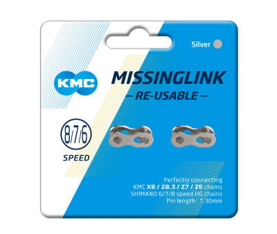 Conector de Eslabon KMC, 6/7/8 Velocidades, Silver, UNIDAD1