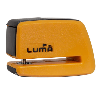 CANDADO DE MOTO PARA DISCO GRANDE CERTIFICADO NARANJO LUMA