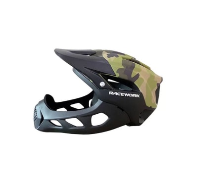 Casco Integral Racework FSK-016 Camo Verde Talla M/L
