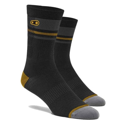 CALCETIN CRANKBROTHERS ICON MTB SOCK SM/MD Negro Amarillo1