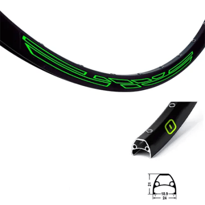 Llantas Reforzada Ozono doble pared  Aluminio  Black  26