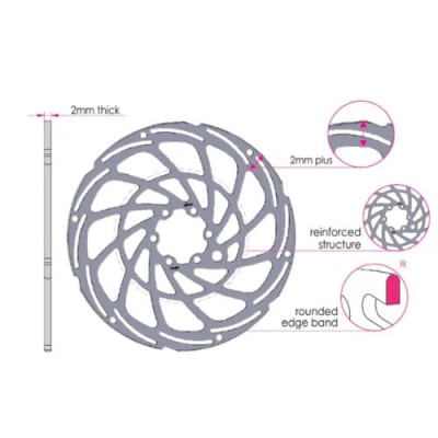 DISCO ROTOR 180MM PARA E-BIKES BRAKCO MOD.DR-17-XSC-180