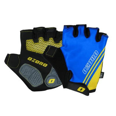 GUANTES CORTOS OZONO BIKE GLOVES AZUL L1