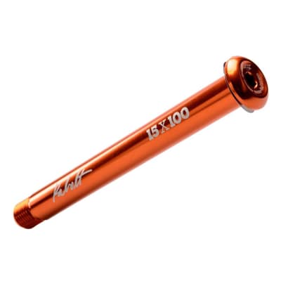 EJE HORQUILLA FOX 15X100MM KABOLT, ORANGE ANO1