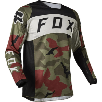 Polera Moto 180 BKNR Camo Verde Fox1